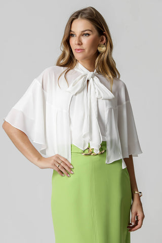 Camiseta de tirantes con abertura asimétrica - BLANCO ROJO