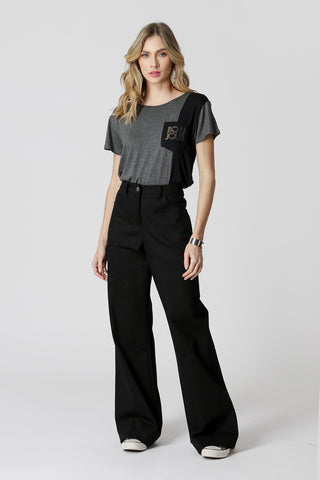 Camiseta con bolsillo delantero - LEAD MESCLA