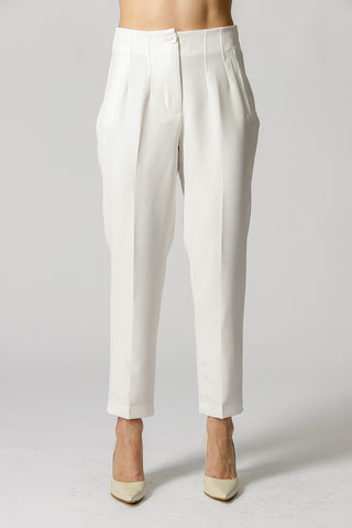 Pantalones de vestir Carrot - BLANCO ROJO 1