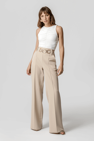 Blusa Com Franzido Frontal - OFF WHITE 1