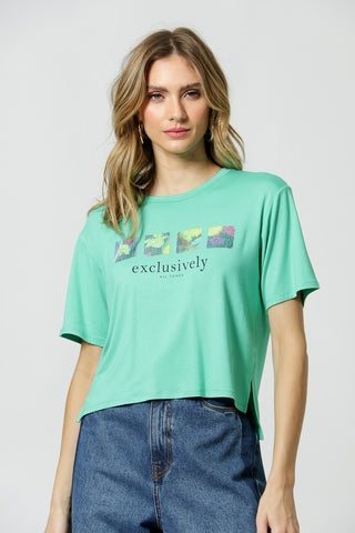 Camiseta Estampado Lentejuelas - PALMEIRA 1