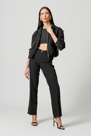 Calça Alfaiataria Reta - PRETO 1