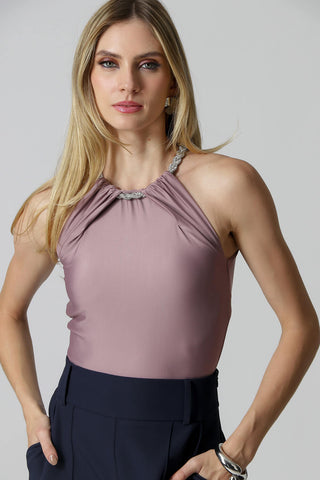 Body con collar de diamantes de imitación - ROSE ESC