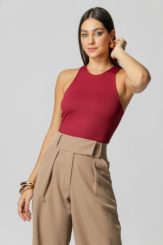 Camiseta básica sin mangas - WINE ESC