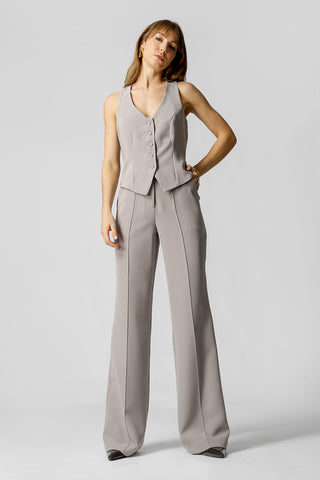 Chaleco a medida con botones - GRIS
