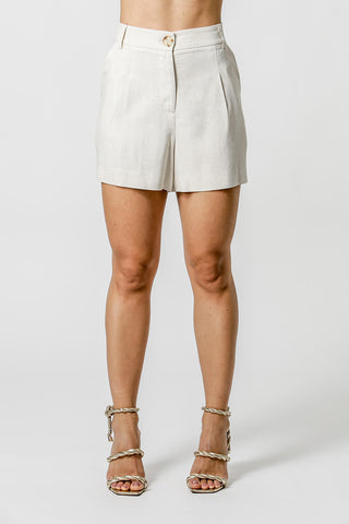 Shorts de lino con pliegues - RAW