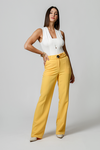 Body con escote profundo - OFF WHITE 1