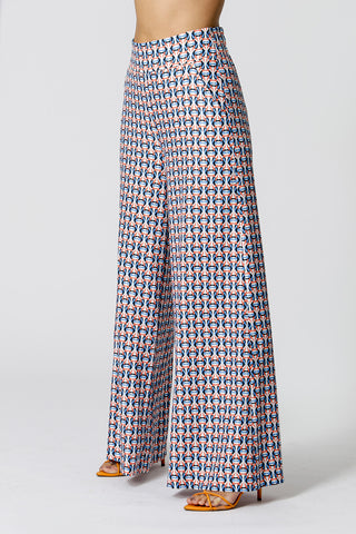 Calça Pantalona Estampada - ROYAL CL 7172
