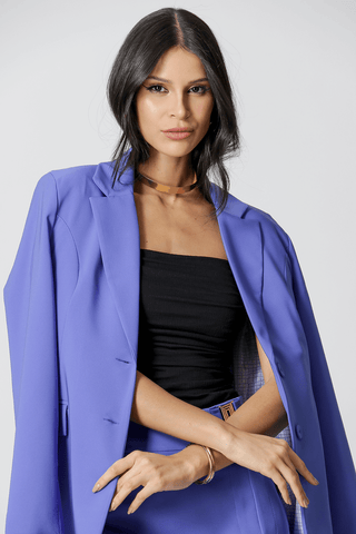 Blusa sin tirantes con ribete fruncido - NEGRO