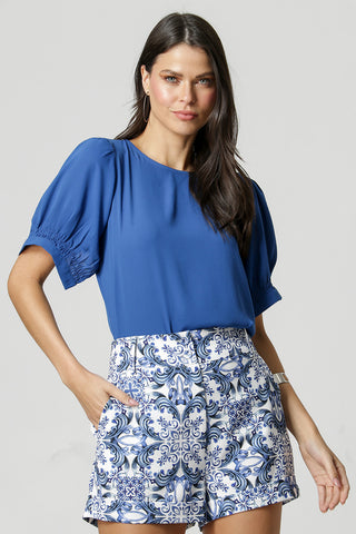 Blusa Manga Bufante Com Lastex - ROYAL