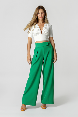 Blusa Manga Midi Com Decote Piercing - OFF WHITE 1