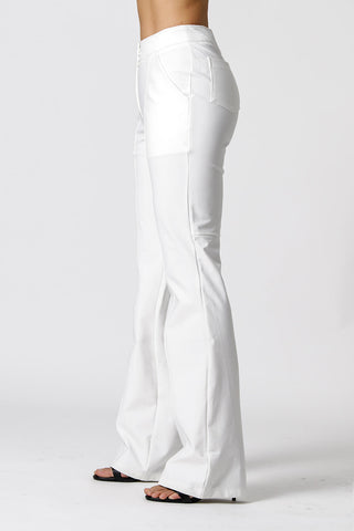 Pantalones acampanados con aberturas - OFF WHITE