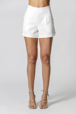 Shorts a medida con botones - BLANCO ROJO 1