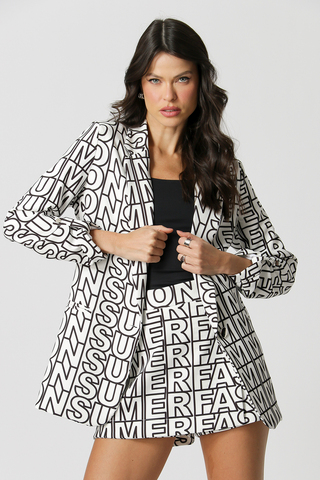 Blazer largo estampado - OFF WHITE 9059