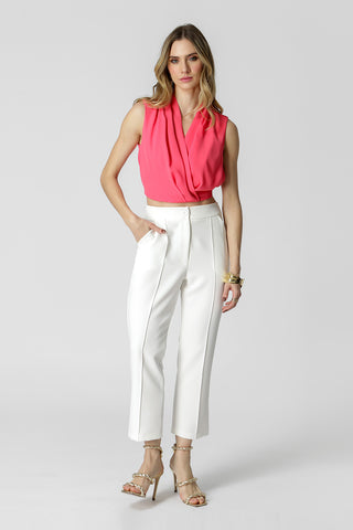 Blusa Cropped Transpassada - FLOR