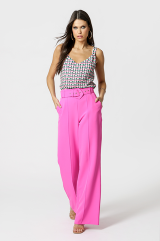 Blusa estampada con cuello en V - ROSA 7172