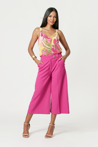 Blusa estampada con cuello en V - SOL 4087
