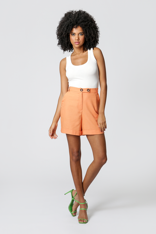 Bermudas con cinturilla cruzada - SALMAO
