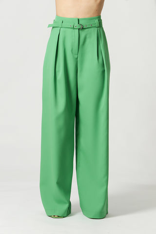 Pantalones anchos con cinturón fino - FLAG