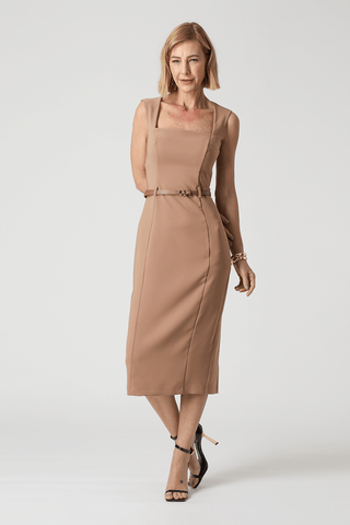 Vestido Tubinho Com Cinto - FENDI 1
