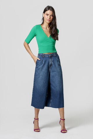 Jeans Pantacourt - VAQUEROS OSCUROS