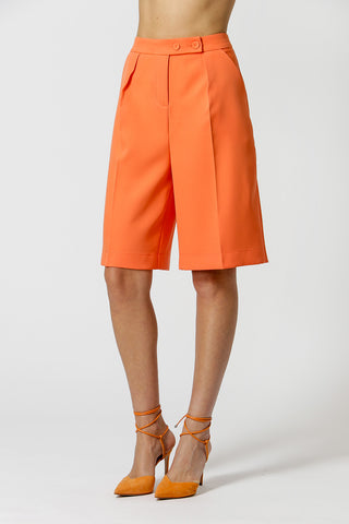 Bermudas plisadas - NARANJA