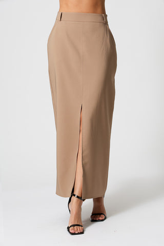 Falda midi con abertura delantera - FENDI