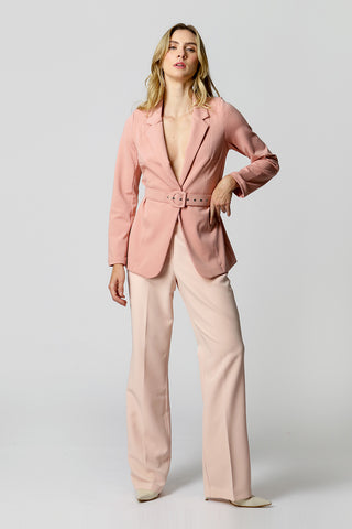 Blazer con Hombreras y Cinturón - NUDE 5