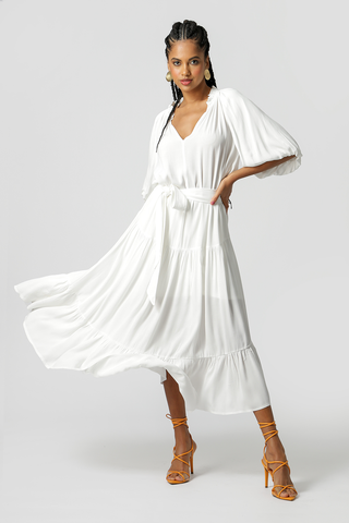 Vestido Marias Com Manga Bufante - OFF WHITE