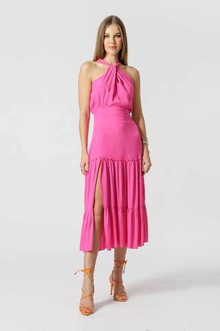 Blusa Cropped Decote Transpassado - PINK 1