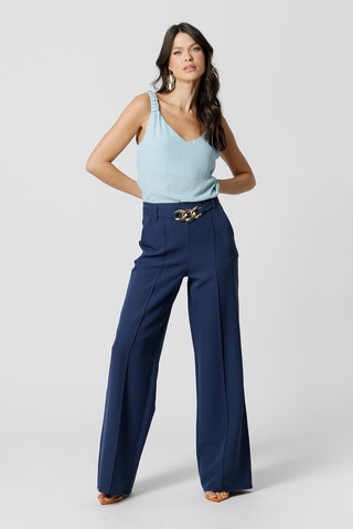 Blusa con volantes y tirantes - TURMALINA