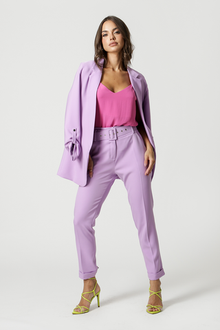 Blusa Decote V Alça Franzida - PINK 5