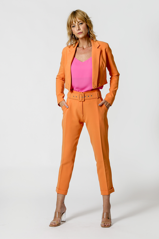 Blusa Decote V Alça Franzida - PINK CLARO
