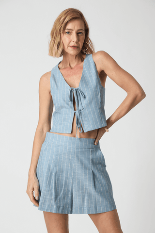 Colete Com Laço Frontal - DENIM 90150