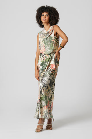 Vestido Transpassado E Decote Degagê - VERDE 4091