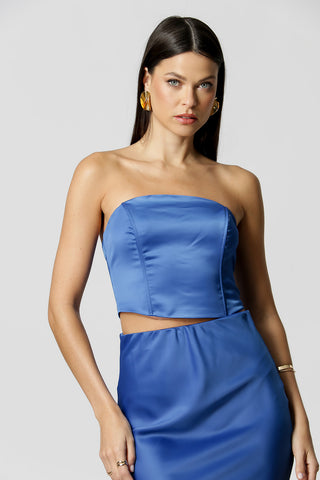 Blusa Sem Mangas Com Acessório Plissado - ROYAL