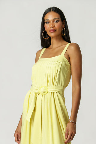 Vestido de tirantes largos - PISTACHO