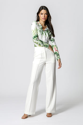 Camisa de manga larga estampada - VERDE 4089