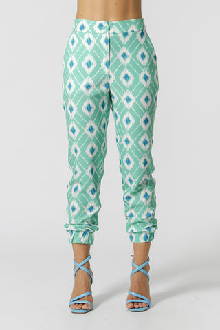 Pantalones deportivos estampados - VERDE 3069