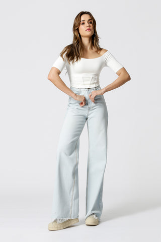 Blusa Corset De Ombro A Ombro - OFF WHITE 1