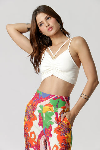 Top Tira Decote Aviamento - OFF WHITE