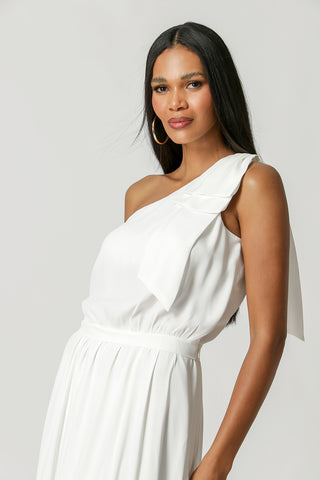 Vestido Longo Laço - OFF WHITE