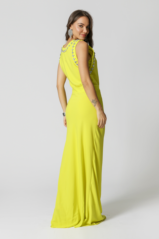 Vestido bordado con pedrería - CANA