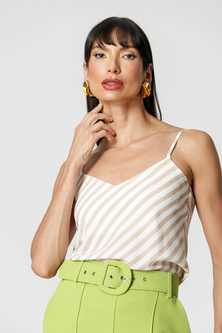 Camiseta de tirantes finos estampada - AREIA 7185