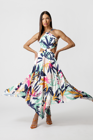 Vestido con dobladillo asimétrico - ROSA 4088