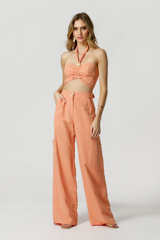Pantalones anchos con bolsillos - SALMAO