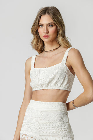 Top Com Renda - OFF WHITE