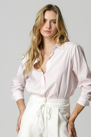 Camisa informal de rayas - BLANCO ROJO 90157