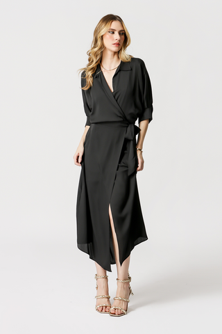 Vestido midi Cachequer - NEGRO
