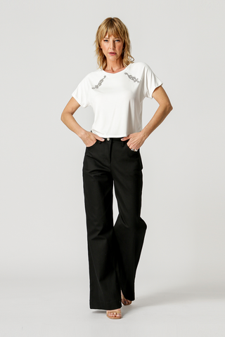 Camiseta raglán con apliques - CRU